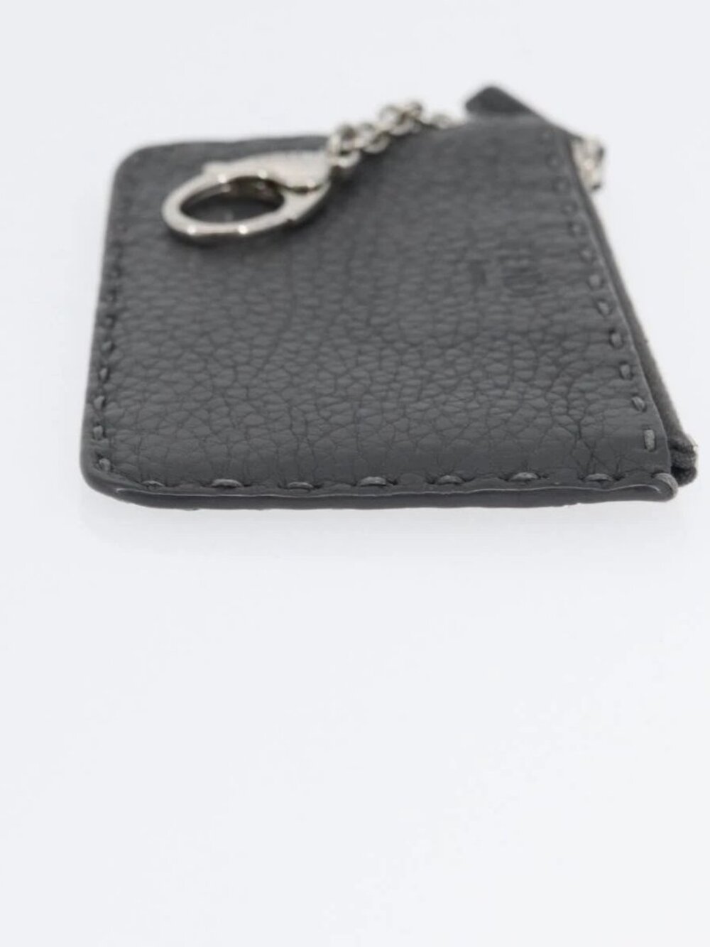 FENDI Coin Purse Leather Gray Silver - Picture 5 of 16